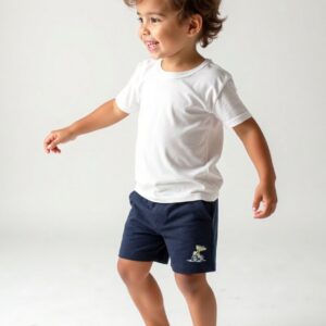 Temno sive otroške kratke hlače za fanta z bagrom ali nakladačem