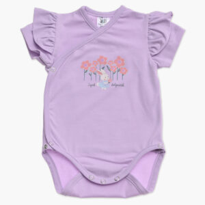 Otroski bodi na preklop s kratkimi rokavi