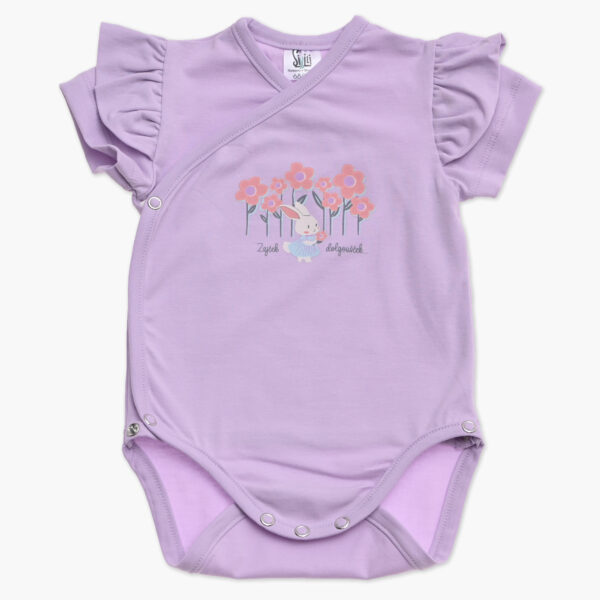 Otroski bodi na preklop s kratkimi rokavi