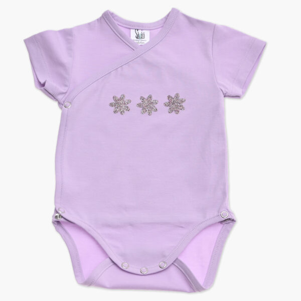 Otroski bodi na preklop za puncko s kratkimi rokavi