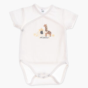 Otroski bodi na preklop s kratkimi rokavi