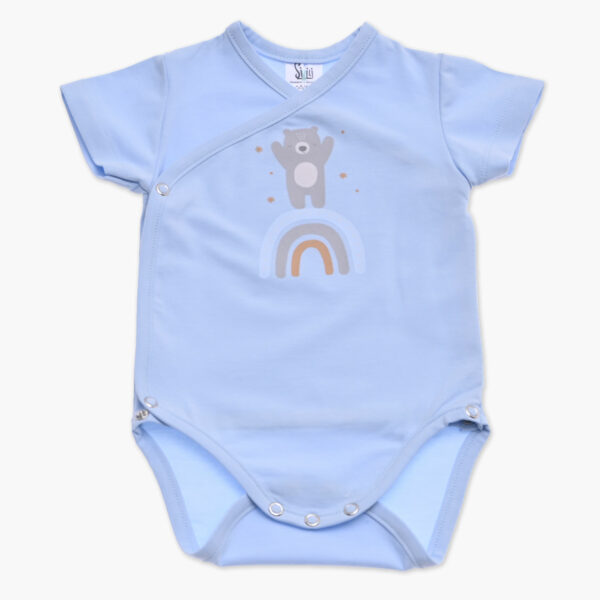 Otroski bodi na preklop s kratkimi rokavi