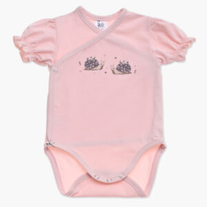 Otroski bodi na preklop s kratkimi rokavi