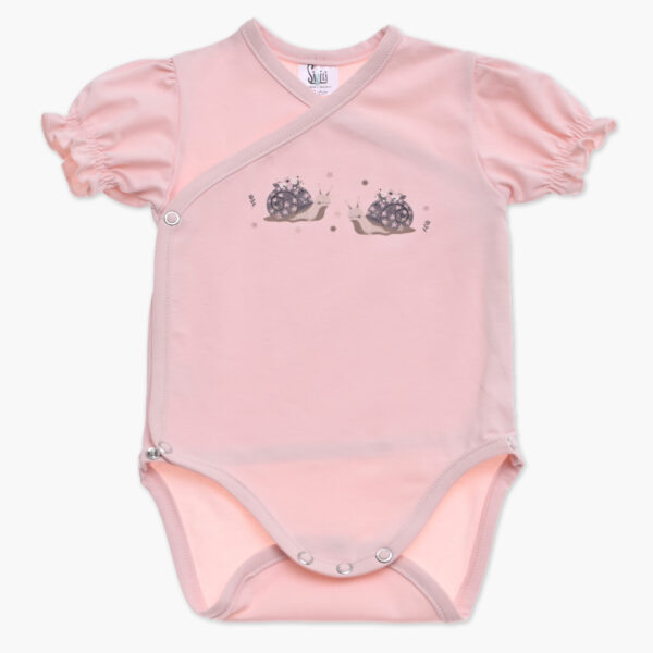 Otroski bodi na preklop s kratkimi rokavi