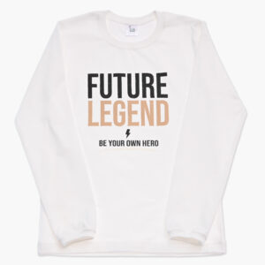 Smetanasta majica z napisom Future Legend za fante 7–14 let