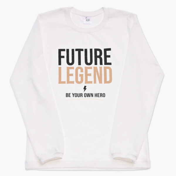 Smetanasta majica z napisom Future Legend za fante 7–14 let