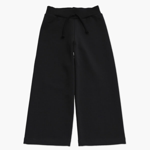 Črne wide leg hlače za deklice 7–14 let